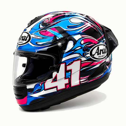 Casque Arai Intégral Haga Bleu Flammes