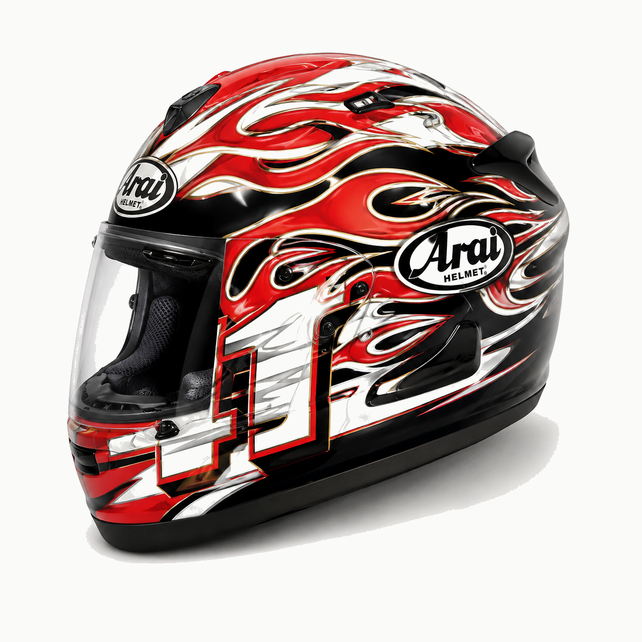 Casque Arai Intégral Haga Rouge Flammes