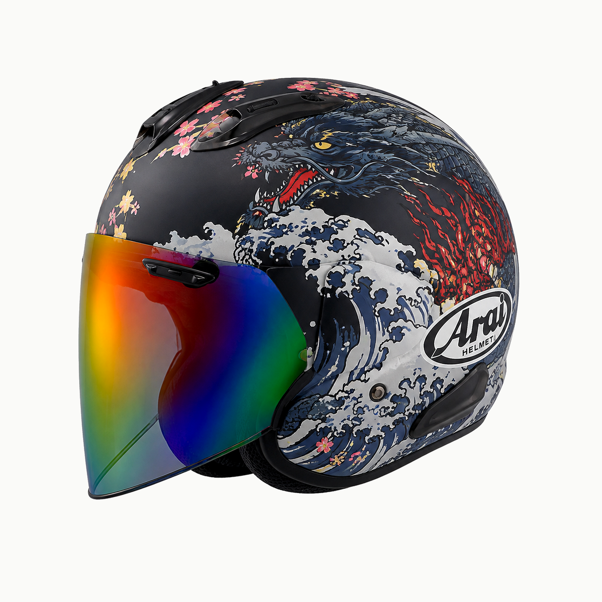 Casque Arai Jet Dragon Noir Mat