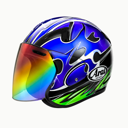 Casque Arai Jet Fléchette Vert