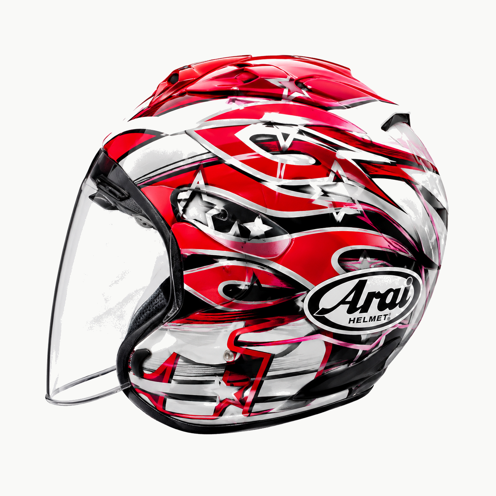Casque Arai Jet Haga Rouge