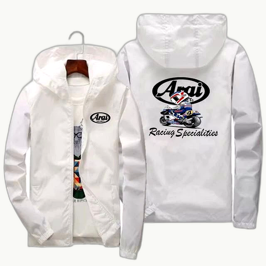 Veste Arai Blanc Logo Noir