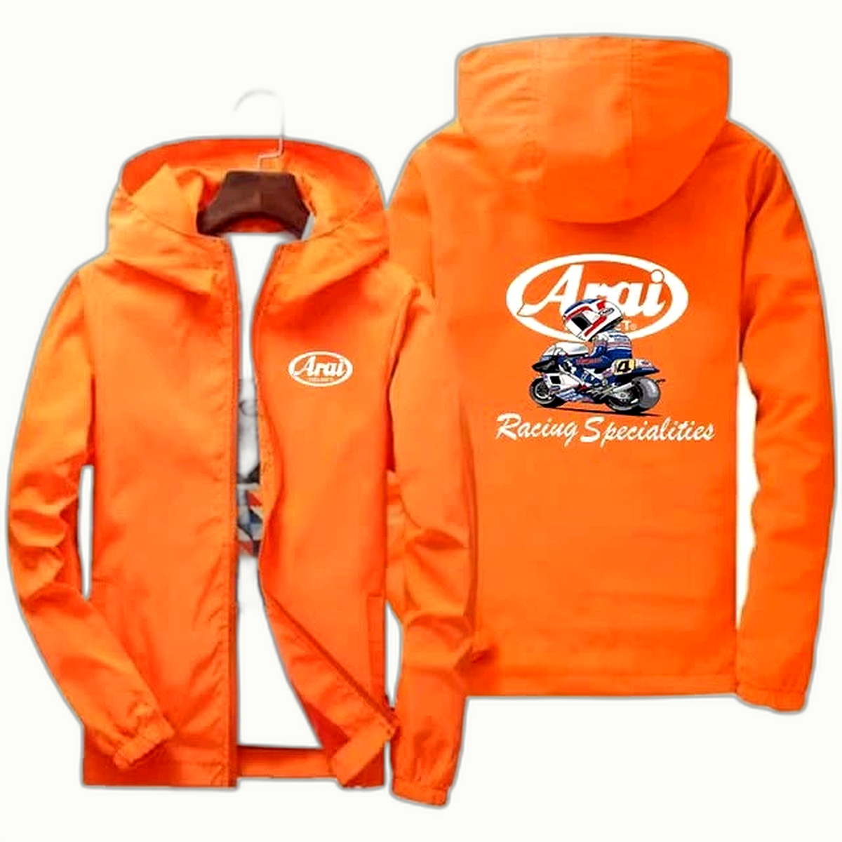 Veste Arai Orange Logo Blanc