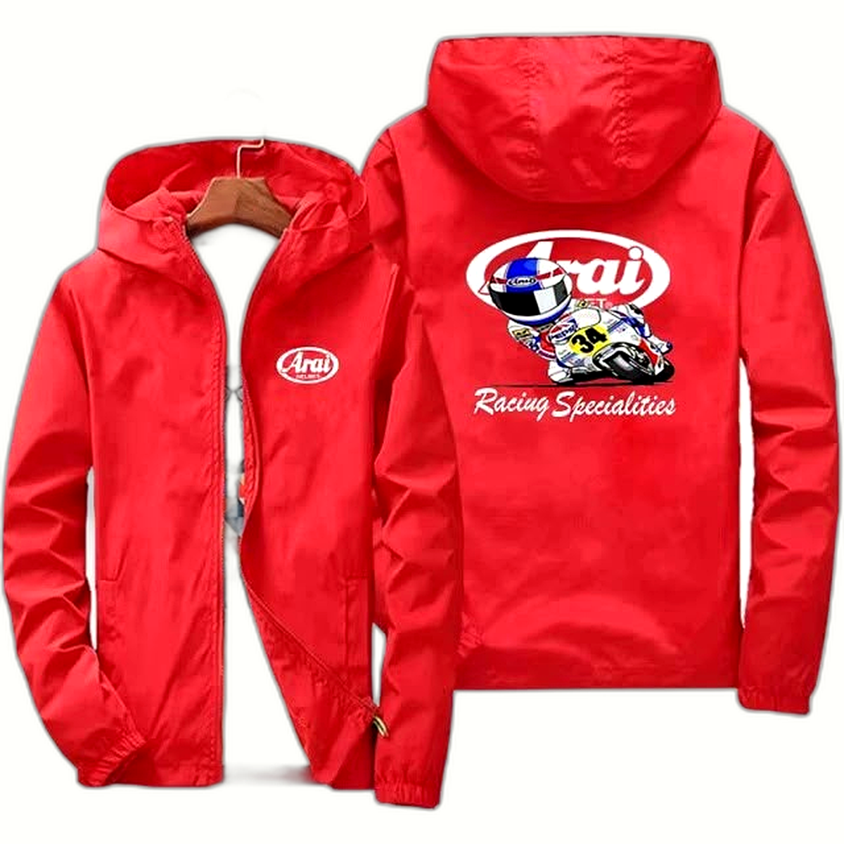 Veste Arai Rouge Logo Blanc